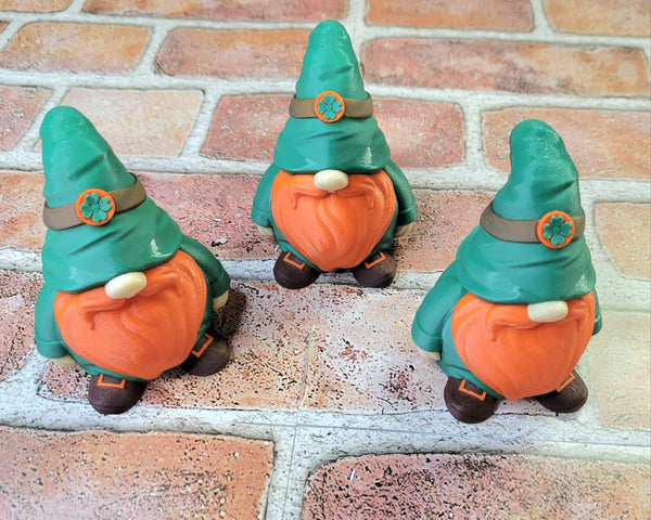 3D printed St Patrick's Day Gnome Toys