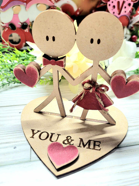 You & Me Valentine Stick figure Craft Kit