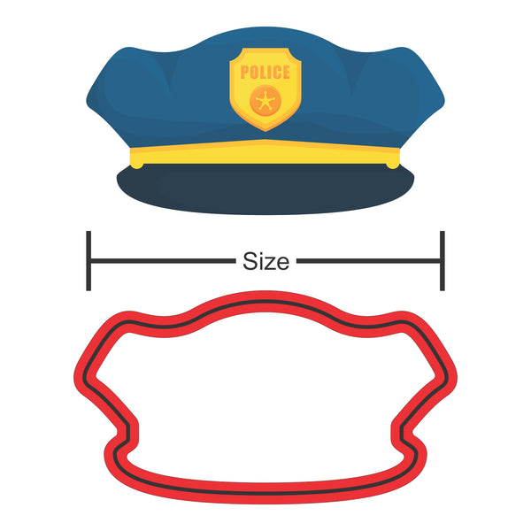 Police Hat Cookie Cutter