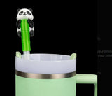 Bamboo Break Panda - Straw Topper & Charm