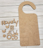 "Tractor" Door Hanger Craft Kit