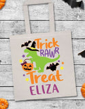 Personalized Dinosaur Trick or Treat Tote Bag