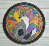 Faux Stained Glass Fox Wood Craft Kit