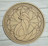 Faux Stained Glass Fox Wood Craft Kit