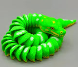 Articulated 3d Printed Green Tree Python Snake
