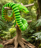Articulated 3d Printed Green Tree Python Snake