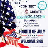 Craft Class: Fourth of July Stars and Strips Welcome Door Hanger