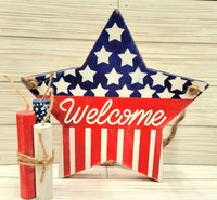 Craft Class: Fourth of July Stars and Strips Welcome Door Hanger