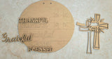 Thankful Grateful Blessed Cross Door Hanger Craft Kit