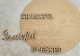 Thankful Grateful Blessed Cross Door Hanger Craft Kit
