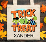 Personalized Trick or Treat Tote Bag