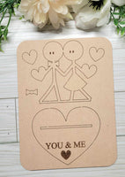 You & Me Valentine Stick figure Craft Kit