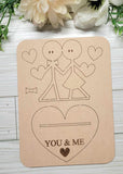 You & Me Valentine Stick figure Craft Kit