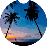 Palm Beach Sunset Car Coasters