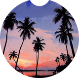 Palm Beach Sunset Car Coasters