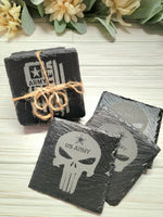 Slate Customized 4 piece Coaster Set