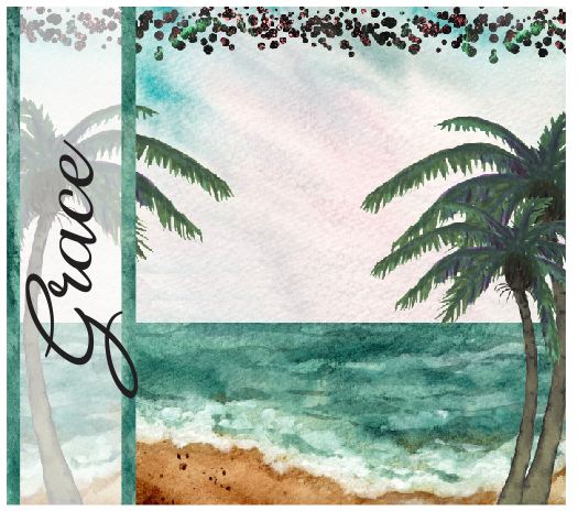 Aqua Beach 20oz Skinny Tumbler
