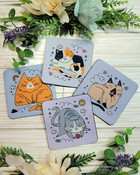 Darling Cat Coaster Set