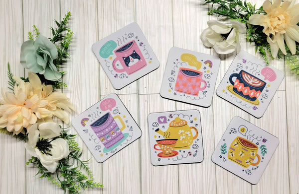 "Morning Coffee" 6 piece Coaster Set