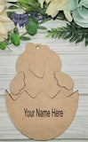 Easter Chick Name Tag and bunny Craft Kit