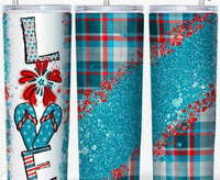 Love Plaid July 4th 20 oz. Tumbler