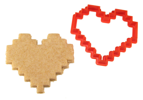 8 Bit Heart Cookie Cutter