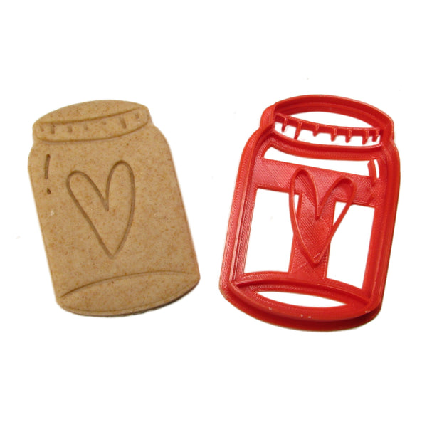 Mason Jar Heart Cookie Cutter