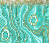 Teal Agate Stone Custom 20oz Skinny Tumblers