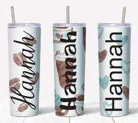 Watercolor Coffee 20oz Skinny tumblers