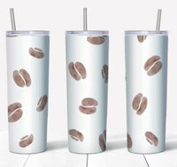 Watercolor Coffee 20oz Skinny tumblers