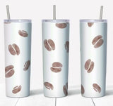 Watercolor Coffee 20oz Skinny tumblers
