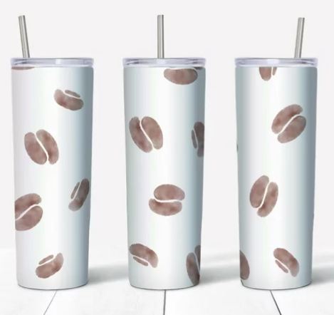 Watercolor Coffee 20oz Skinny tumblers