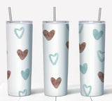 Watercolor Coffee 20oz Skinny tumblers